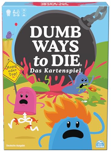 Spin Master Games Dumb Ways to Die, rasant-gemeines Kartenspiel, bei dem es ums Überleben der eigenen Bohnen geht, witziges Karten-Artwork mit Wackelbildern, 2-5 Spieler ab 12 Jahren, deutsche Ausgabe von Spin Master Games