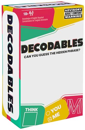 Spin Master Games Decodables – A Hysterical Adult Party Game, Hidden Phrase Card Game for Bachelorette Parties, College, Birthdays, & More, for Ages 17+ von Spin Master Games