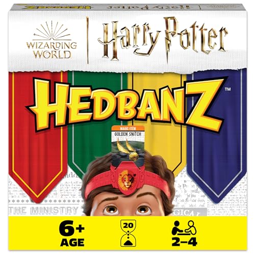 Spin Master Games Hedbanz, Harry Potter Wizarding World 2022 Edition with New Cards Family Board Game Gift Toy Merchandise Books Movies Card Game House Headbands, for Adults & Kids Ages 6 and up von Spin Master Games