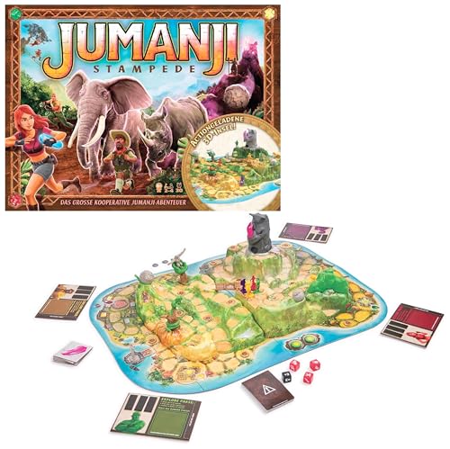 Spin Master Games - Jumanji Stampede - großes kooperatives 3D-Abenteuerspiel für die ganze Familie, 2-4 Spieler, ab 8 Jahren von Spin Master Games