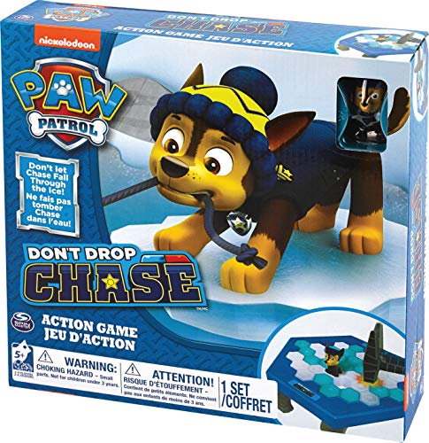 Spin Master Games PAW Patrol - Don‘t Drop Chase, actionreiches Kinderspiel ab 5 Jahren mit Chase-Figur von Spin Master Games