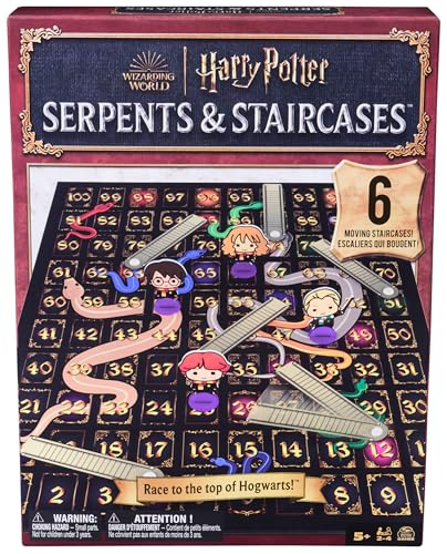 Wizarding World of Harry Potter Serpents & Staircases Klassisches Spiel, Kinderspiele, Familienspiele für Familienspielabend, für Kinder und Erwachsene ab 5 Jahren von Spin Master Games