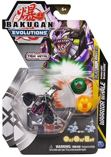 Bakugan Evolutions Darkus Warrior Whale, Actionfigur True Metal 2 Nanogan 2 BakuCores von Spin Master