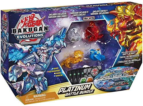 Spin Master Bakugan Evolutions: Platinum Battle Bundle Saison 4 (4 Bakugan und 1 Stoffarena) von Spin Master