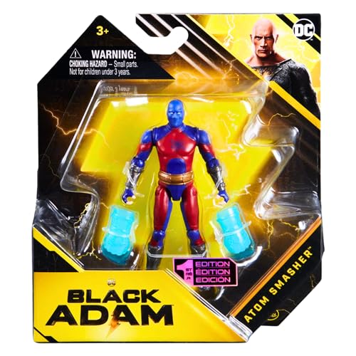 DC Comics Black Adam Movie Sammelfigur, 10 cm, bewegliche Actionfigur – (Atom Smasher) von Spin Master