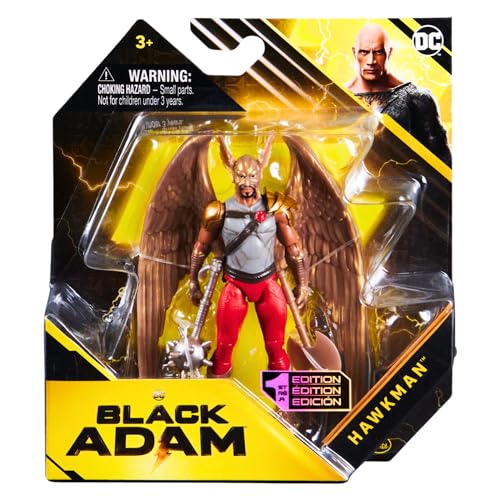 DC Comics Black Adam Movie Sammelfigur, 10 cm, bewegliche Actionfigur – (Hawkman) von Spin Master
