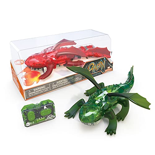 Hexbug 409-6847 Fernbedienung Drache – wiederaufladbares Spielzeug für Kinder – verstellbare Roboterfigur Dinosaurier – Farben können variieren von Spin Master