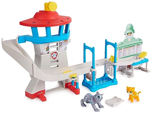 PAW Patrol Cat Pack - Abenteuerbucht Spielset mit Aussichtsturm und 2 PAW Patrol-Actionfiguren von Spin Master