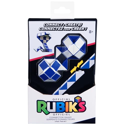 Rubik's 6064893 Verbindungsschlange, 2er-Pack Würfel, 3D-Puzzle-Spiel, Stressabbau, Fidget-Spielzeug, Aktivitätswürfel, Reisespiel, Geschenkidee, für Erwachsene und Kinder ab 8 Jahren, Mehrfarbig von Rubik's