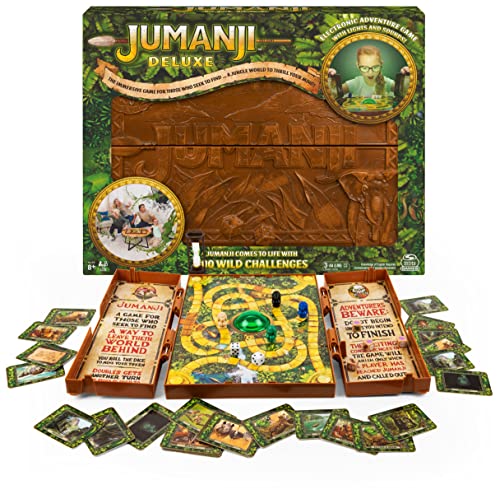 Spin Master Jumanji Brettspiel mit Videocenter für Familien und Kinder ab 8 Jahren, Mehrfarbig, Einheitsgröße (6061778) — englische Version von Spin Master