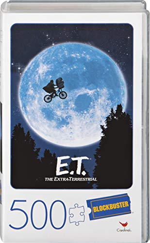 Spin Master 6058959 E.T Terrestrisch Games The Extra-Terrestrial Movie 500 Teile Puzzle in Kunststoff Retro Blockbuster VHS Videokoffer, grau von Spin Master