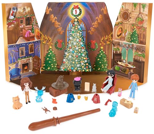 Wizarding World Harry Potter Magical Minis Adventskalender 2023 mit Mini-Zauberstab, 3 Spielfiguren und weiteren Überraschungen, Spielzeug für Kinder ab 6 Jahren, Fanartikel von Wizarding World