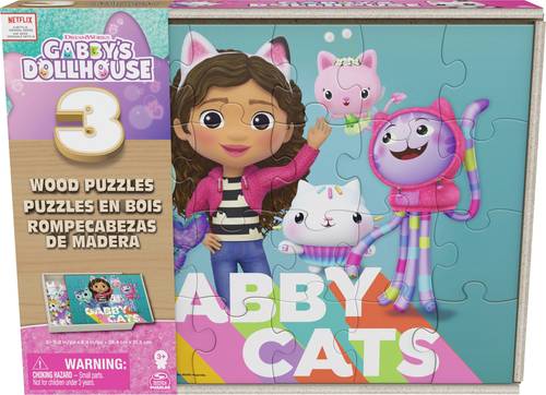 Spin Master CGI Gabbys Dollhouse Holzpuzzle 3er Set 6066549 von Spin Master