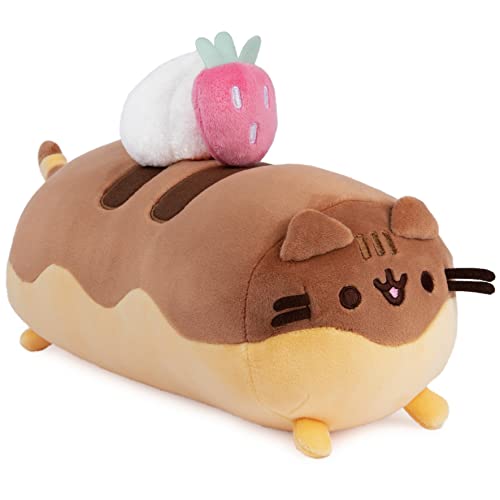 Spin Master GUND Pusheen Éclair Squisheen Plüsch, Stofftier ab 8 Jahren, Braun/Gelb, 28 cm von GUND