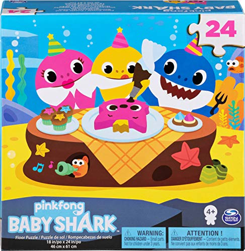 Cardinal Games 6053614 24pc Floor Puzzle Baby Shark Bodenpuzzle, 24 Teile, Mehrfarbig von Spin Master