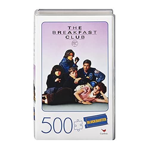 Spin Master Games 6058960 500-Piece Plastic Video Case, Other License 500 Teile Puzzle im Retro Blockbuster VHS Videokoffer The Breakfast Club, Mehrfarbig von Spin Master