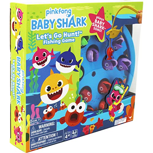 Spin Master Games Pinkfong Baby Shark Let's Go Hunt-Angelspiel – spielt den Baby Shark-Song von Spin Master