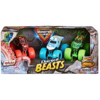 Monster Jam, 3er-Pack „Charged Beasts“ (mit den Trucks Dragon, Octon8er und Ice Dragon), coole Trucks im Maßstab 1:64 (Spritzguss) von Spin Master International B.V.