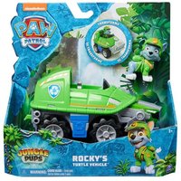 PAW Patrol Jungle Pups – Schnappschildkröten-Fahrzeug mit Rocky-Figur (Basis Fahrzeug) von Spin Master International B.V.