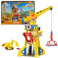 Rubble & Crew – Baupfoten Hof Kran-Spielset (68 cm) mit Rubble-Actionfigur, Planierraupen-Baufahrzeug und 340 g Kinetic Sand Build-it Sand Rubble & Crew – Baupfoten Hof Kran-Spielset (68 cm) mit Rubble-Actionfigur, Planierraupen-Baufahrzeug und 340 g Kinetic Sand Build-it Sand von Spin Master