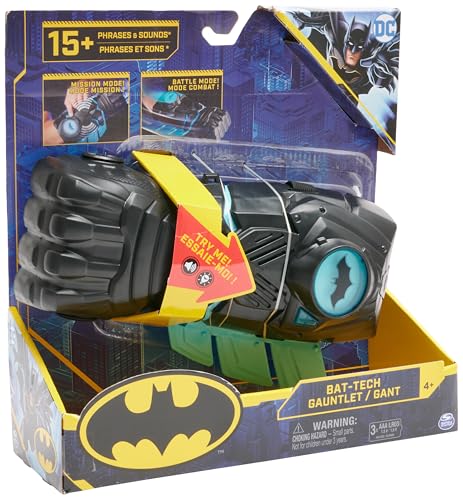 DC Comics Batman interaktiver Handschuh mit über 15 Sätzen und Geräuschen, für Kinder ab 4 Jahren, Lieferumfang: 1 Ofenhandschuh, 1 Anleitung (evtl. nicht in deutscher Sprache) von DC