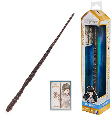 Wizarding World Harry Potter - Authentischer Cho Chang Zauberstab aus Kunststoff mit Zauberspruch-Karte, ca. 30,5 cm, Spielzeug für Kinder ab 6 Jahren, Fanartikel von Wizarding World