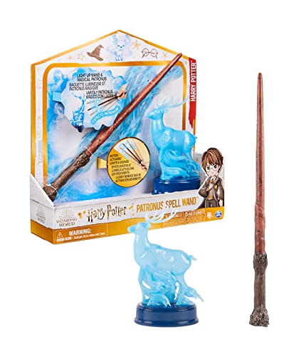 Wizarding World Harry Potter - Interaktiver Zauberstab von Harry Potter mit Patronus-Figur, Licht- und Geräuscheffekten, Spielzeug für Kinder ab 6 Jahren, Fanartikel von Wizarding World