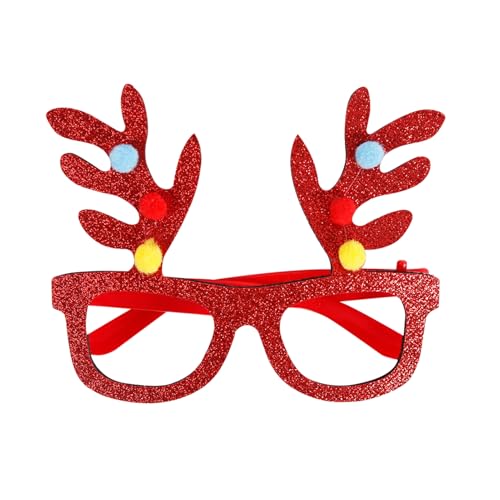 Weihnachtsbrille zum Tragen, Glitzer-Partybrille, Kostümdekoration für Kinder und Erwachsene, Weihnachts-Neuheit, Brille, Kostüm, Partybrillenrahmen für Weihnachtsfeier, Gastgeschenke von SpirWoRchlan