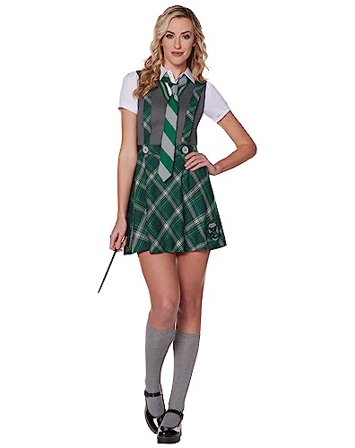 Spirit Halloween Harry Potter Erwachsenenkostüm Slytherin, offizielles Lizenzprodukt, Harry-Potter-Outfit, Zauberer-Kostüm, Größe M von Spirit Halloween