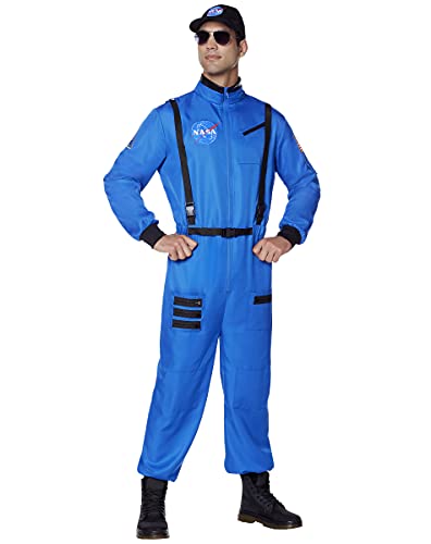 Spirit Halloween NASA Jumpsuit für Erwachsene, blau, Größe XL von Spirit Halloween