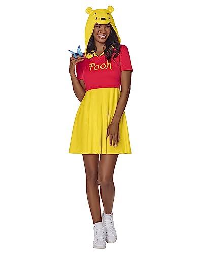 Spirit Halloween Winnie the Pooh Erwachsenenkostüm | Offizielles Lizenzprodukt | Disney | Kleid mit angenähter Kapuze | Easy Dress Kostüm – Größe M von Spirit Halloween