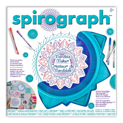 Spirograph - Mandala-Kunst-Set: Mandala-Herstellung mit einfach zu bedienenden Rädern und Schablonen-Designs, für Kinder ab 8 Jahren von Spirograph