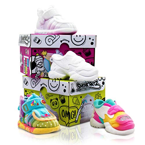 Splashtoys SNEAK'ARTZ SHOEBOX Anis und Veilchen, kreatives Design und personalisiert Deine Sneaker ab 5 Jahren, 32235 von Splashtoys