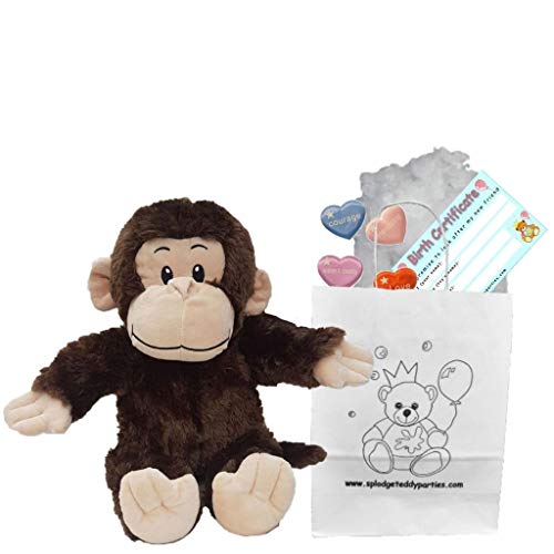 25cm AFFE – Set zur Herstellung eines Teddybären - Teddybären zum Selbermachen - Größe: 25 cm - kein Nähen von Splodge Teddy Parties