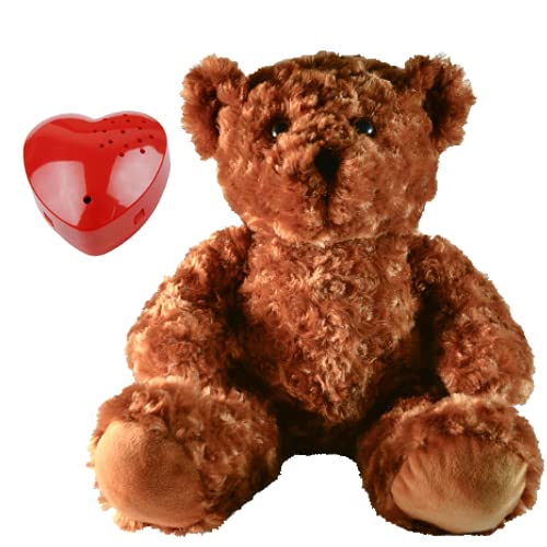 Aufzeichnbarer 60-Sekunden-Teddybär, Geschenk – Baby-Herzschlag-Bär – 40 cm – klassischer Schokoladen-Teddybär von Splodge Teddy Parties