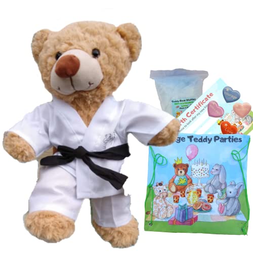 Bauen Sie Ihren eigenen Teddybär-Bastelset mit Karate-Outfit, 40 cm von Splodge Teddy Parties