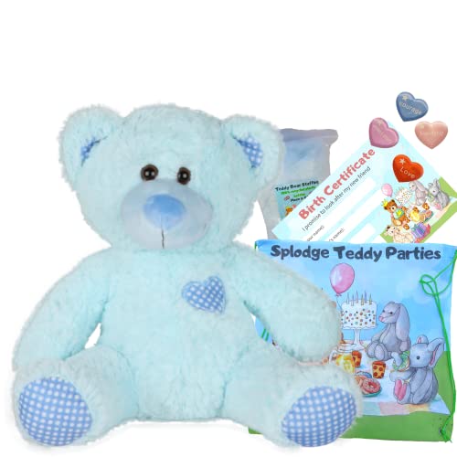 Blauer Bär Plüschtier – 40 cm – Bauen Sie Ihren eigenen Teddybär-Bastelset Blauer Bär Plüschtier – 40 cm – Bauen Sie Ihren eigenen Teddybär-Bastelset von Splodge Teddy Parties