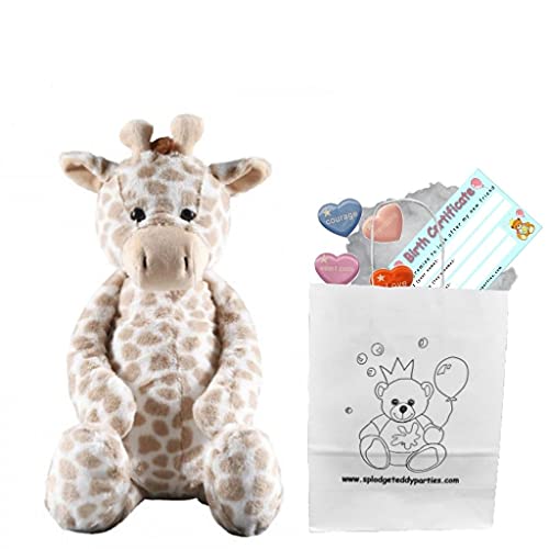 Plüschtier Flopsy Giraffe – Größe: 25cm Teddybären zum Selbermachen– Bauen Sie Ihren eigenen Teddybär – ohne Nähen von Splodge Teddy Parties