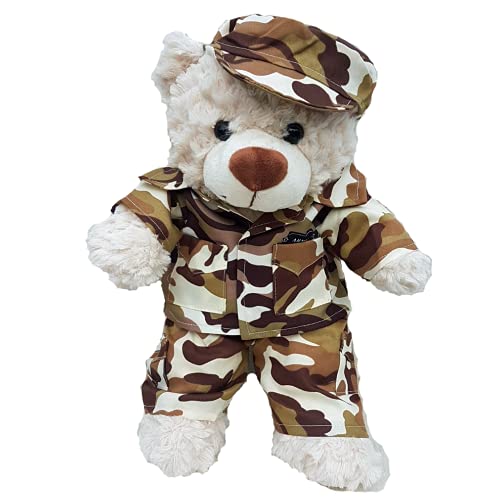 Splodge Teddy Parties Teddybär-Kostüm, Wüstenarmee, Camouflage, 25 cm, Bär nicht im Lieferumfang enthalten von Splodge Teddy Parties