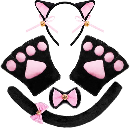 Spooktacular Creations 5 Stück Kätzchen Kitty Katze Kostüm Zubehör Set für Erwachsene und Kinder Cosplay Halloween Dress Up Spooktacular Creations 5 Stück Kätzchen Kitty Katze Kostüm Zubehör Set für Erwachsene und Kinder Cosplay Halloween Dress Up von Spooktacular Creations