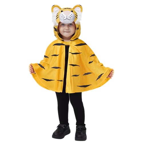 Spooktacular Creations Halloween-Baby-Unisex-Kostüm mit gelbem Tigerumhang, Baby Unisex Tiger Cape Costume-0612 von Spooktacular Creations