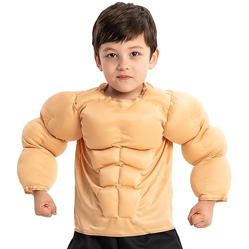 Spooktacular Creations Muskelshirt für Kinder, Sixpack, Soldat, Superheld, Bodybuilder, FaschingskostümeMädchen, Junge Halloween, Cosplay, Mottoparty (Small,5-7 yrs) von Spooktacular Creations