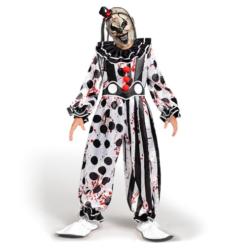 Spooktacular Creations Boys Killer Clown Kostüm - Horror Slasher für Halloween Dress-up-Party, Rollenspiel, Cosplay-Themenparty-M Spooktacular Creations Boys Killer Clown Kostüm - Horror Slasher für Halloween Dress-up-Party, Rollenspiel, Cosplay-Themenparty-M von Spooktacular Creations