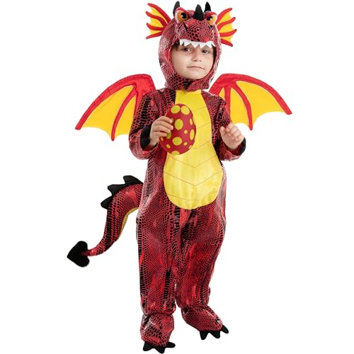 Spooktacular Creations Costume de dragon unisexe avec ailes pour enfants pour Halloween, fête sur le thème des dinosaures (3T (3-4 ans)) von Spooktacular Creations