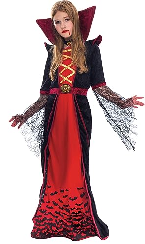 Spooktacular Creations Royal Vampir Kostüm für Mädchen Deluxe Set Halloween gotisch Viktorianische Vampirin Queen Dress Up Party XL (12–14 Jahre) von Spooktacular Creations