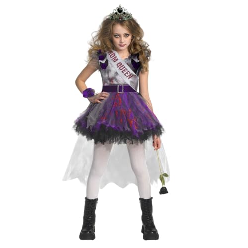 Spooktacular Creations Dunkellila Ballkönigin-Kostüm für Kinder, Gothic-Ballkönigin-Kostüm für Kinder, Mädchen, Halloween von Spooktacular Creations
