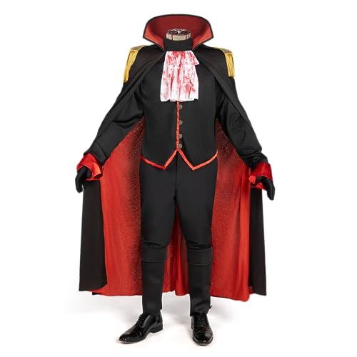 Spooktacular Creations Erwachsener schwarzer Kopf ohne Kopf ohne Kopf, beinhaltet Weste mit Umhang, Motorhaube, Stiefelabdeckungen, Handschuhe für Männer Halloween Dress Up Party Cosplay -s - von Spooktacular Creations