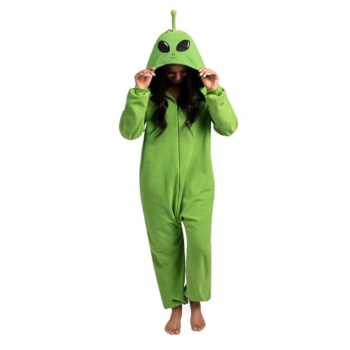 Spooktacular Creations Halloween Alien Pyjama Plüschkostüm Unisex Erwachsene mit Hutschwanz für Verkleidungspartys, Rollenspiele, Mottopartys, Halloween Kostüm Spooktacular Creations Halloween Alien Pyjama Plüschkostüm Unisex Erwachsene mit Hutschwanz für Verkleidungspartys, Rollenspiele, Mottopartys, Halloween Kostüm von Spooktacular Creations