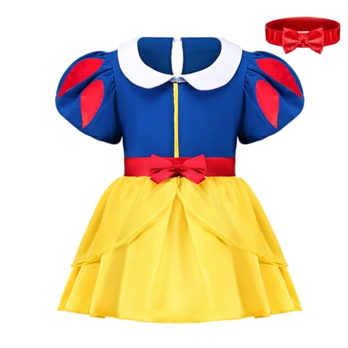 Spooktacular Creations Halloween Babyblaues Prinzessinnenkleid-Kostüm für Mädchen, blaues Tüll-Prinzessinnenkleid-Kostüm mit Stirnband für Halloween-Kostüm-Cosplay-Partys (3T (3–4 Jahre)) von Spooktacular Creations