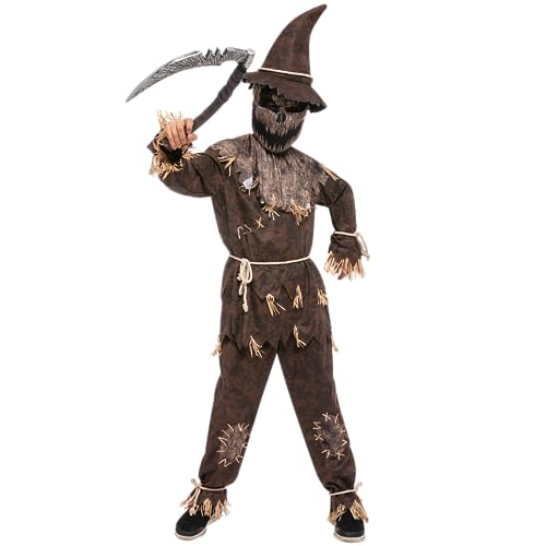 Spooktacular Creations Halloween Boys Wicked Scarecrow Kostüm, Kinder beängstigende Scarecrow Dress-up für Rollenspiel-L (10-12 Jahre) von Spooktacular Creations